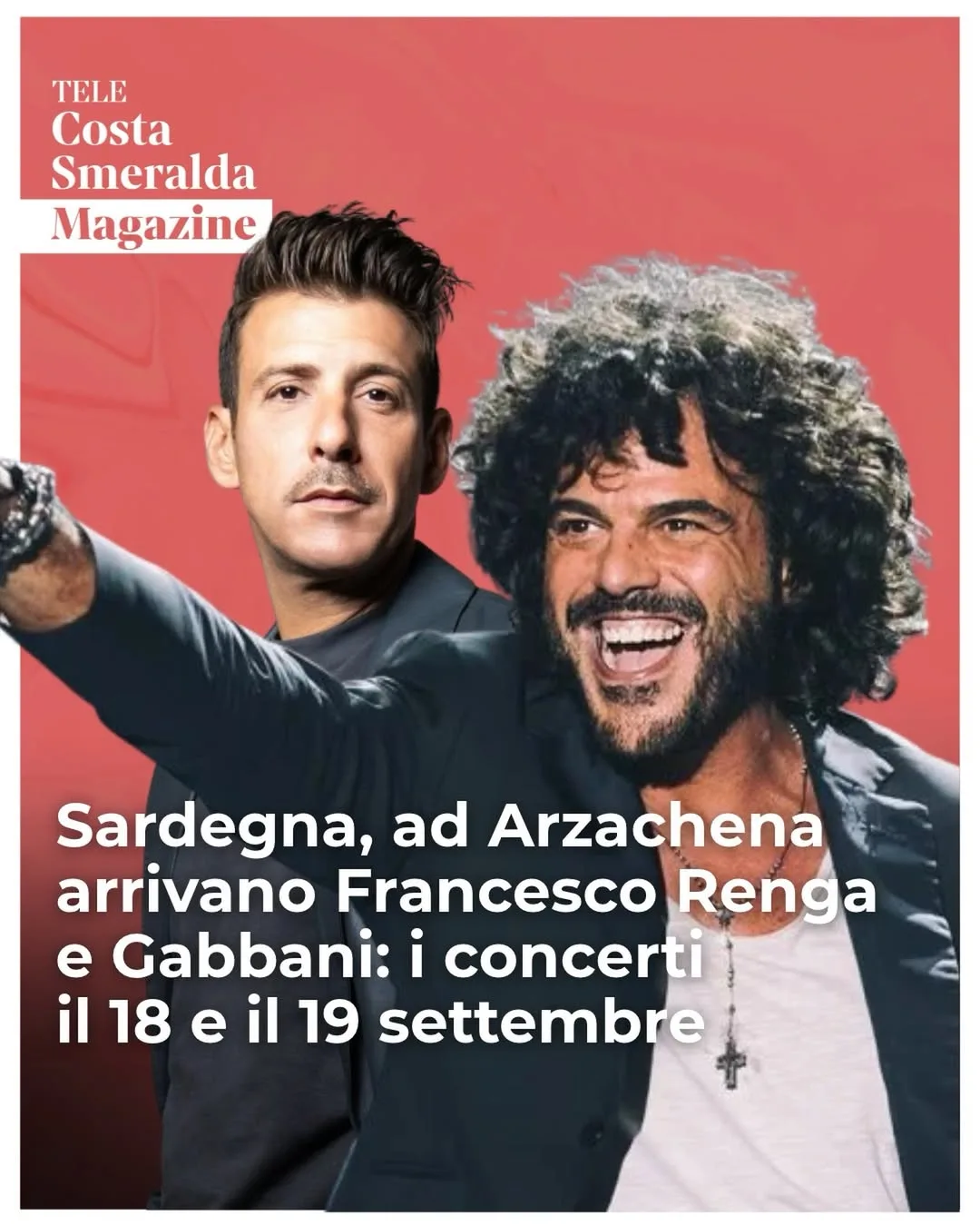 Arzachena festeggia i Patroni con il concerto di Francesco Gabbani a Arzachena Arzachena festeggia i Patroni con il concerto di Francesco Gabbani a Arzachena