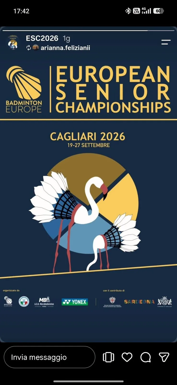 Badminton European Senior Championships a Cagliari Badminton European Senior Championships a Cagliari