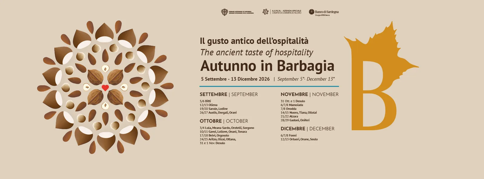 Autunno in Barbagia 2026 – Dorgali a Dorgali Autunno in Barbagia 2026 – Dorgali a Dorgali